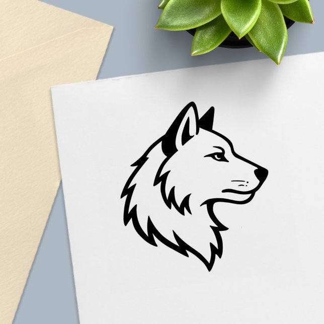 Sello Automático Perfil de cabeza de lobo (Subido por el creador)