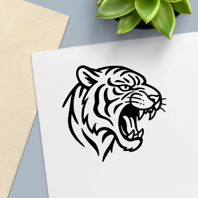 Sello Automático Perfil de tigre gruñón (Subido por el creador)