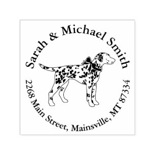Sello Automático Perro dalmatiano Baby Shower gris pimienta