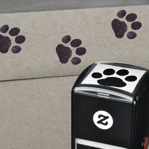 Sello Automático Perro de perrito o impresión linda de la pata del