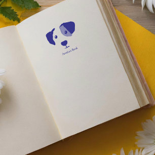 Sello Automático Perro Feliz Personalizado Este Libro Pertenece A