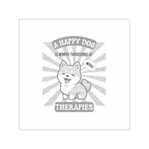 Sello Automático Perro feliz Shiba lindo perro