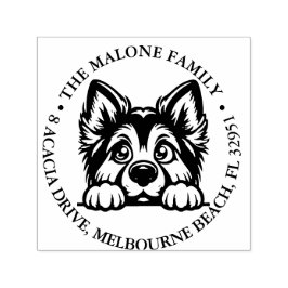 Sello Automático Perro Lindo Curioso Tema Personalizado