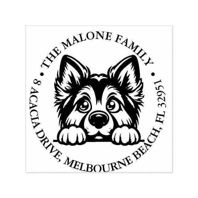 Sello Automático Perro Lindo Curioso Tema Personalizado (Diseño)