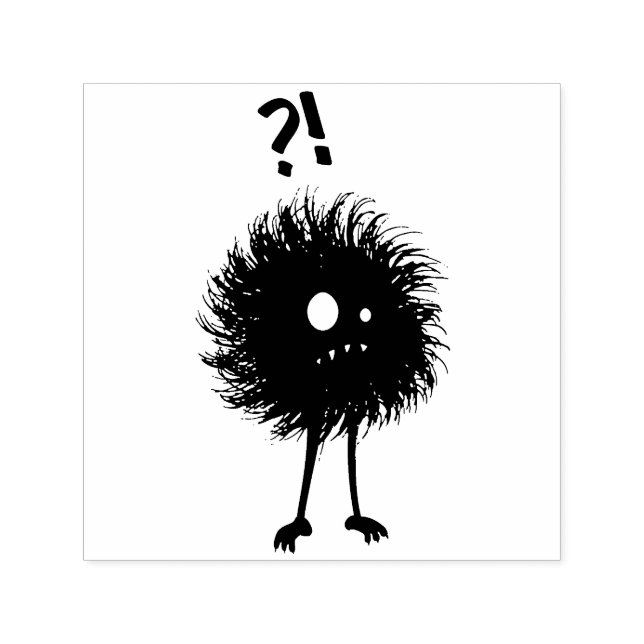 Sello Automático Personaje malvado preguntándose gótico oscuro (Diseño)
