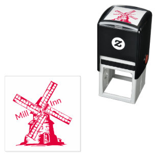 Sello Automático Personalización del molino de viento con su logoti