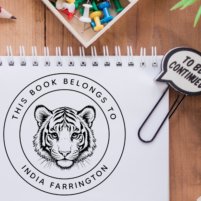 Sello Automático Personalizado Baby Tiger Este libro pertenece al n (Subido por el creador)