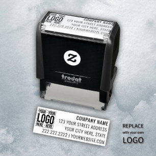 Sello Automático Personalizado Business Logo Empresa Corporativa Gu