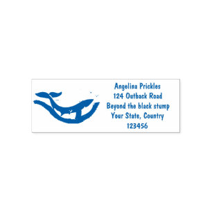 Sello Automático Personalizado caprichoso de ballenas y terneros