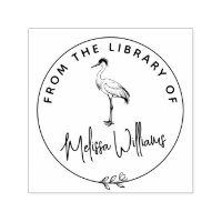 Personalizado Crane Ex Libris del Libro de la Bibl
