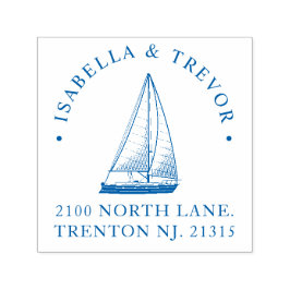 Sello Automático Personalizado de Boda de tema náutico