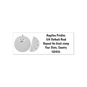 Sello Automático Personalizado de cítricos de feliz naranja