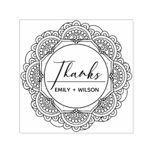 SELLO AUTOMÁTICO PERSONALIZADO DE CLASSY ORNATE MANDALA SCRIPT GRAC