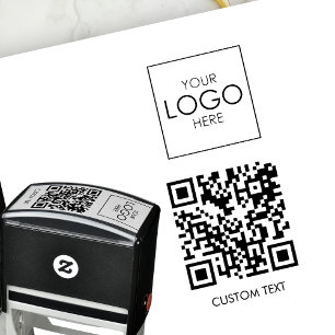 Sello Automático Personalizado de código QR Mensajes de texto Logot