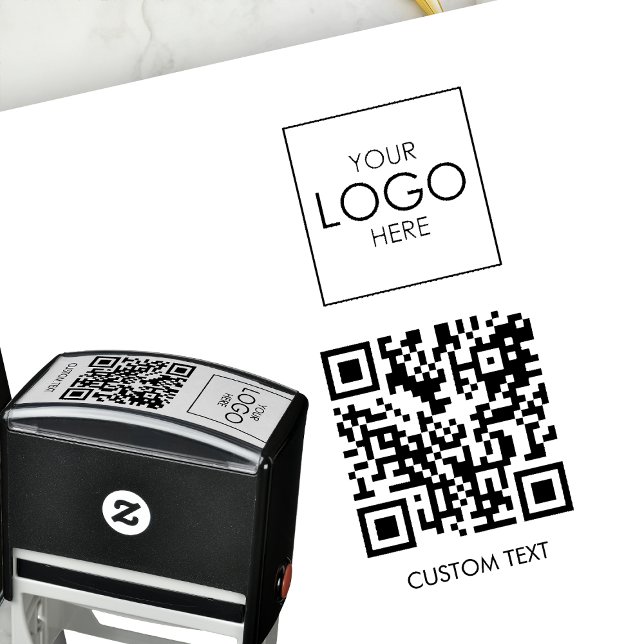 Sello Automático Personalizado de código QR Mensajes de texto Logot (Subido por el creador)