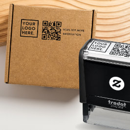 Sello Automático Personalizado de código QR profesional moderno Log