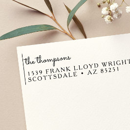 Sello Automático Personalizado de dirección de retorno Boda de scri