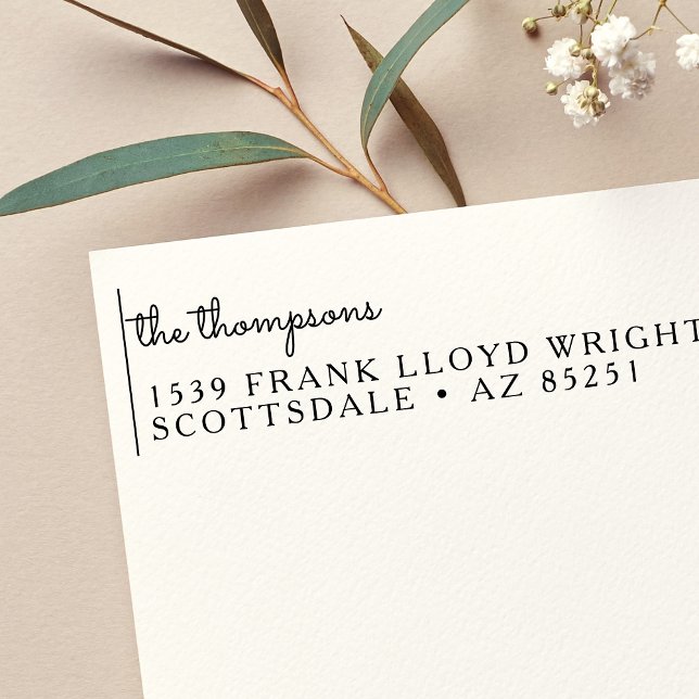 Sello Automático Personalizado de dirección de retorno Boda de scri (Subido por el creador)