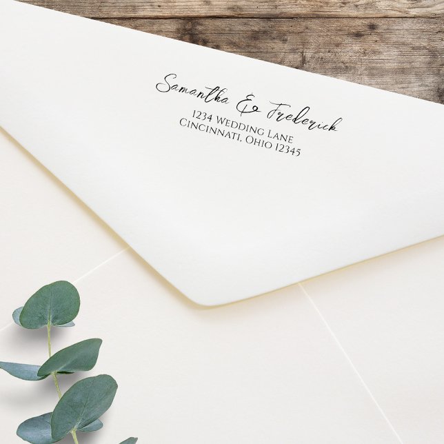 Sello Automático Personalizado de dirección de retorno de caligrafí (Creative elegant return address stamp.)