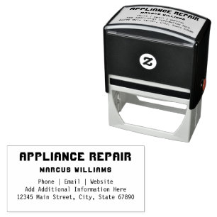 Sello Automático Personalizado de información comercial de reparaci