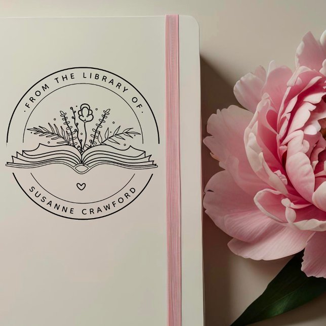 Sello Automático Personalizado "De la Biblioteca de", dibujado a ma (Subido por el creador)