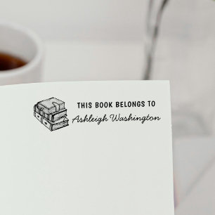 Sello Automático Personalizado De Libros A Mano Este Libro Pertenec