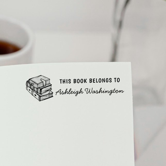 Sello Automático Personalizado De Libros A Mano Este Libro Pertenec (Subido por el creador)