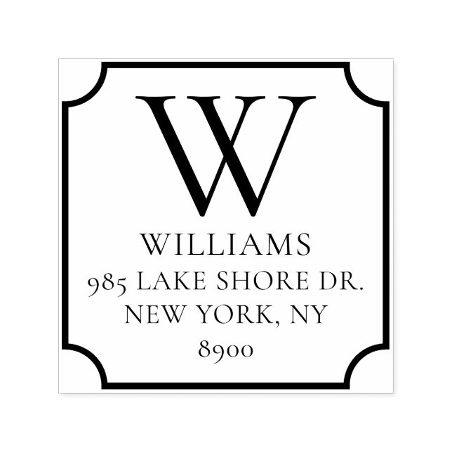 Sello Automático Personalizado de monograma de familia clásica (Diseño)