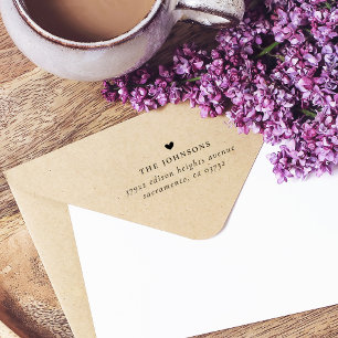 Sello Automático Personalizado de nombre de familia, corazón y dire