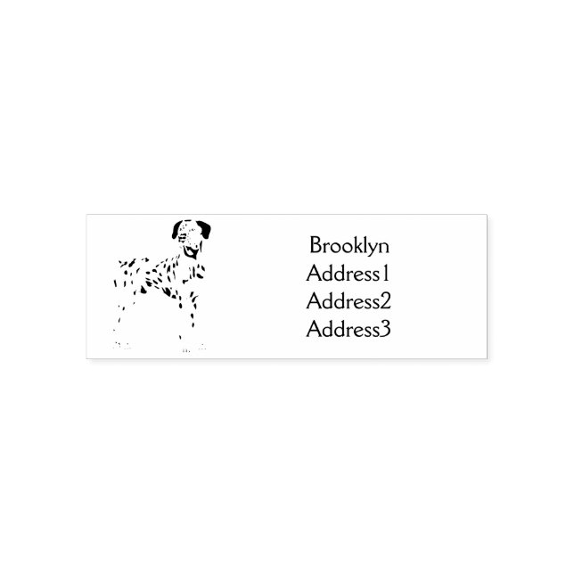 Sello Automático Personalizado de perro dalmatiano (Diseño)