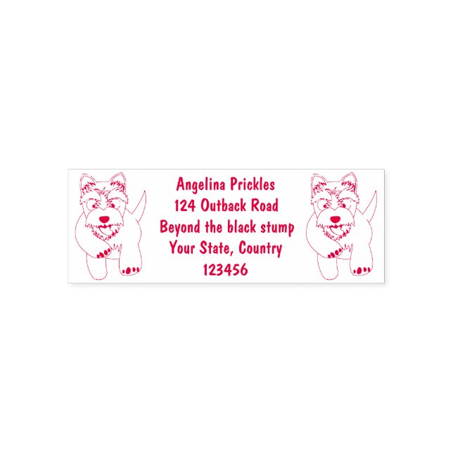 Sello Automático Personalizado de tierra de montaña blanca y blanca (Diseño)