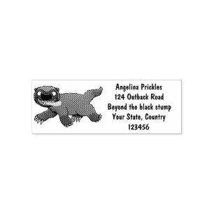 Sello Automático Personalizado de un animal lobverino hambriento