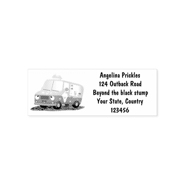 Sello Automático Personalizado de un camión de helados alegre (Diseño)