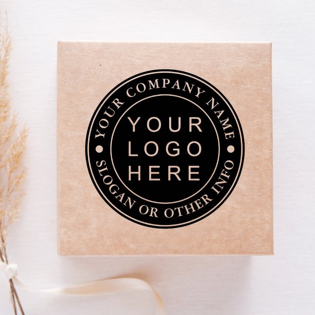 Sello Automático Personalizado del logotipo de Black Circle Busines (Subido por el creador)
