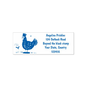 Sello Automático Personalizado divertido de pollo rústico y caprich