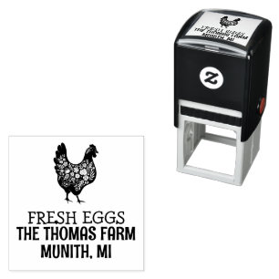 Sello Automático PERSONALIZADO Egg Carton Chicken Lover Gift