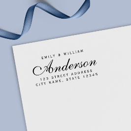 Sello Automático Personalizado Elegant Couple Nombre de familia Dir