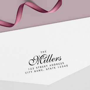 Sello Automático Personalizado Elegant Family Name Home Address