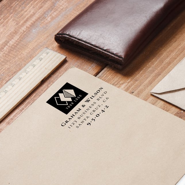 Sello Automático Personalizado Elegant Logo Formal Dirección de Ret (Subido por el creador)