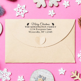 Sello Automático Personalizado Feliz discurso de la familia navideñ