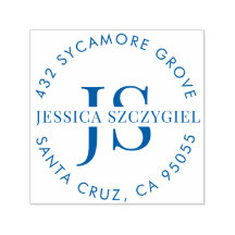 Personalizado Iniciales de Monograma Dirección de