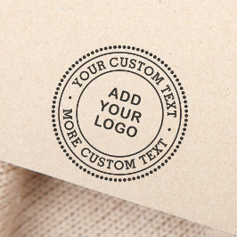 Sello Automático Personalizado logo empresa negocios con puntos de 