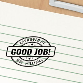 Sello Automático Personalizado Maestro Nombre Buen Trabajo! Aprobac