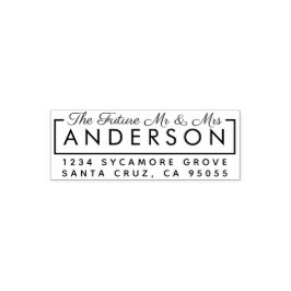Sello Automático Personalizado Modern "The Future Mr & Mrs"