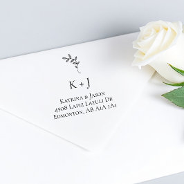 Sello Automático Personalizado Monograma de dirección de devolución