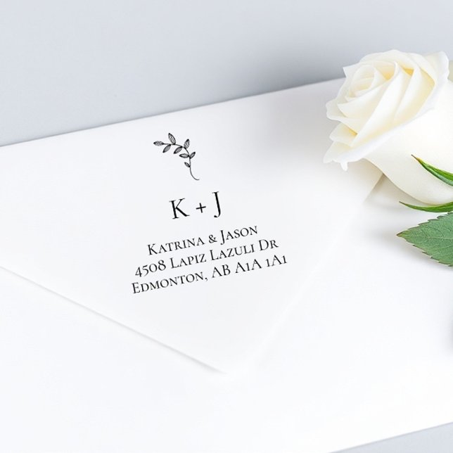 Sello Automático Personalizado Monograma de dirección de devolución (Subido por el creador)