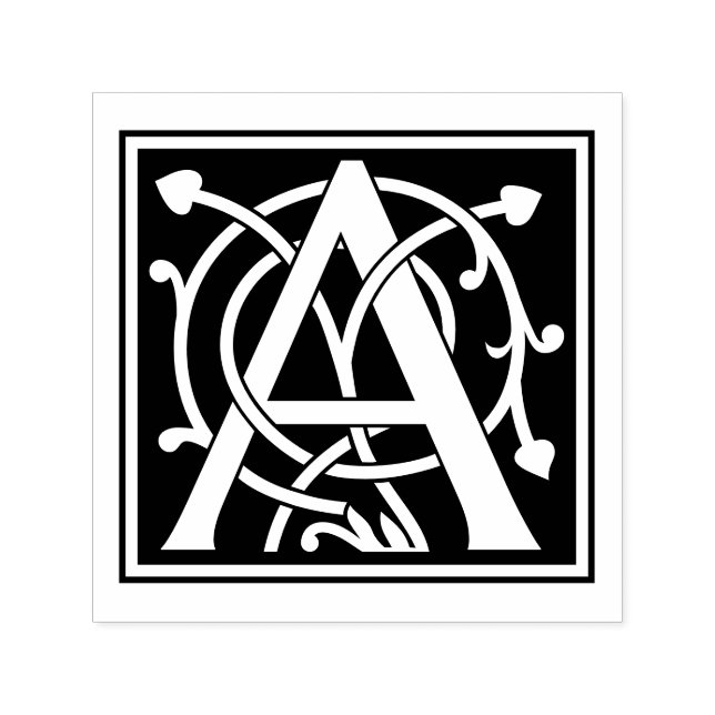 Sello Automático Personalizado Monogrammed Mercer Inicial (Diseño)