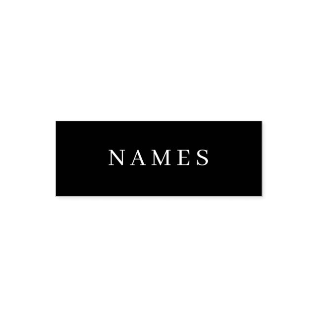 Sello Automático Personalizado negro simple Añadir su nombre elegan (Diseño)