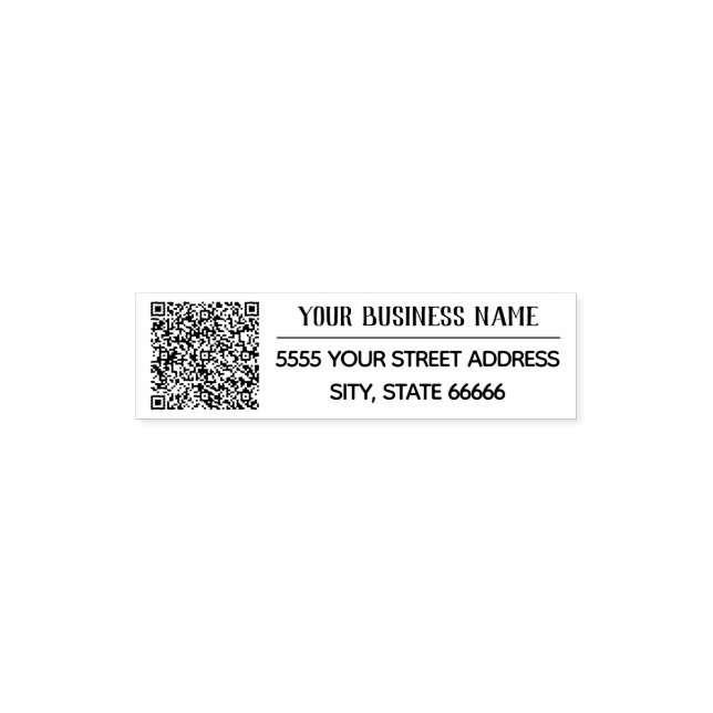Sello Automático Personalizado Nombre de código QR Personalizado Ma (Diseño)