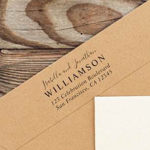 Sello Automático Personalizado Nombre de la novia y nombre de la ba